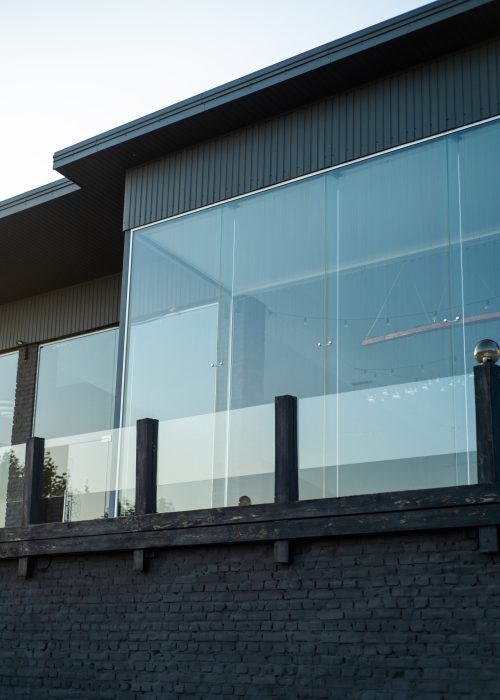 modern-building-facade-village-sunset